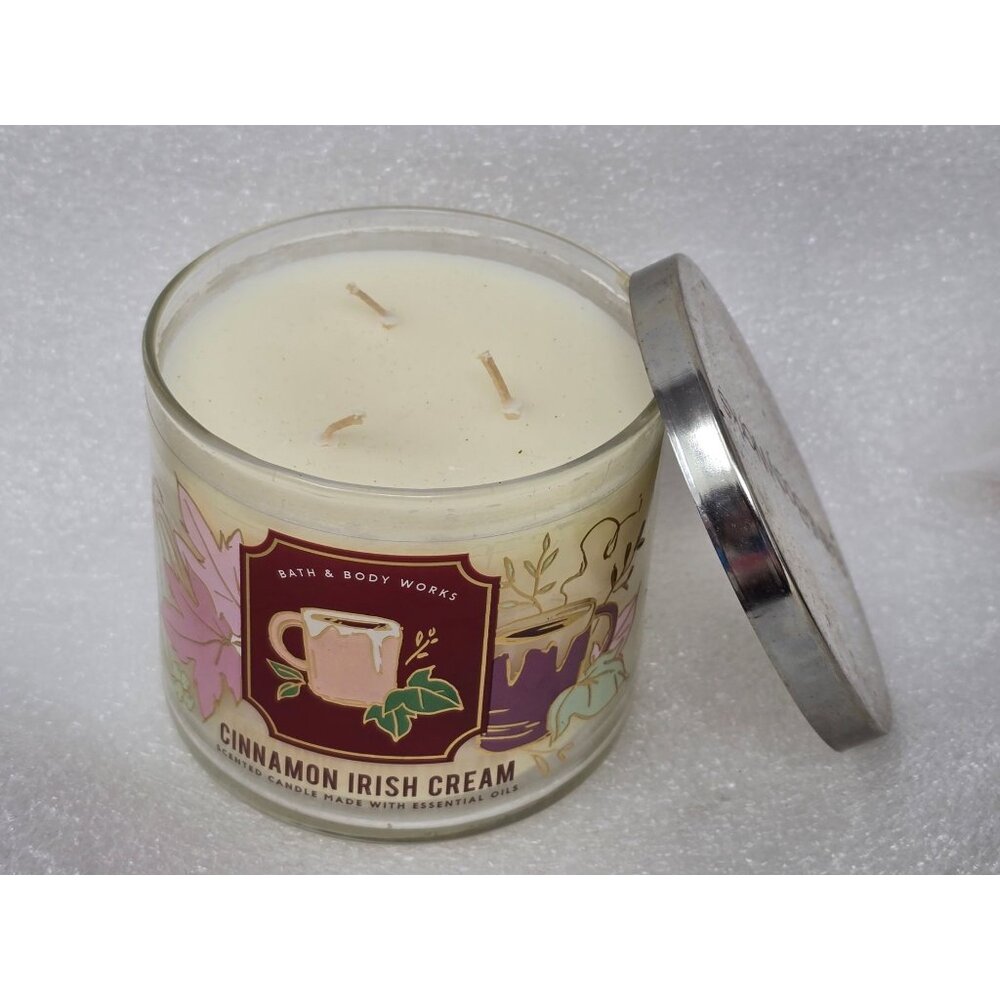 Bath & Body Works Cinnamon Irish Cream 3-Wick Scented Candle 14.5 Oz